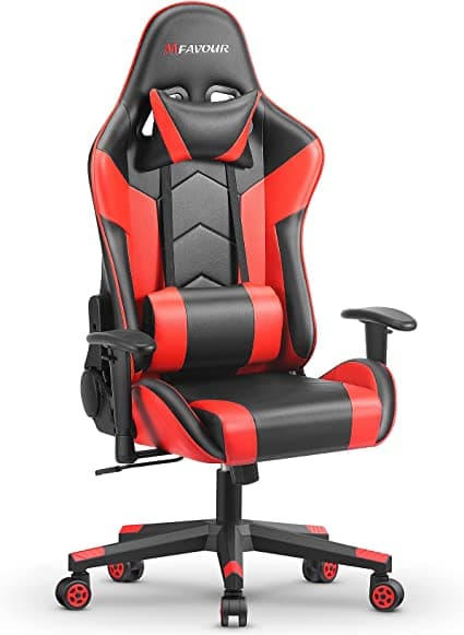 Chaise de Jeu, Chaise Rouge, Chaise Gaming, Chaise de Bureau, Fauteuil Pivotant, Chaise Ordinateur Ergonomie, Chaise Cuir, Chaise de Conférence, Support Lombaire, Chaise Réglable, Tige de Gaz