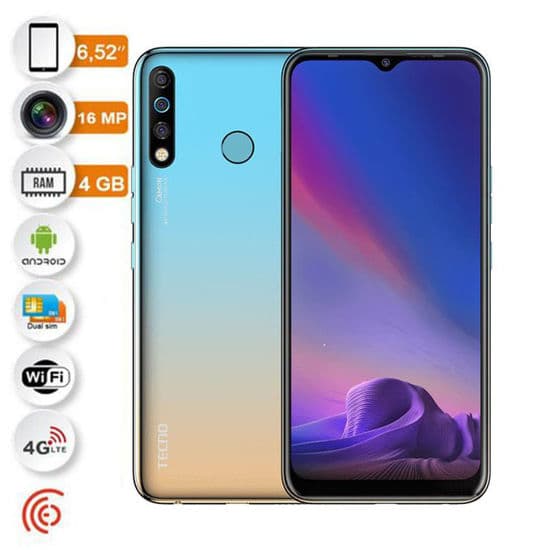 Tecno - Camon 12 Premier -Smartphone - 4G - 6,4" - 6Go/64Go - 32Mpx -Bleu -12 Mois