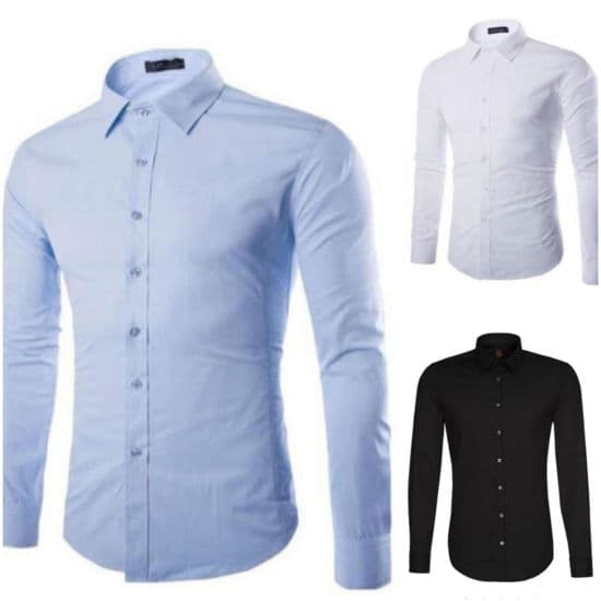 Chemise - 3 Pièces - Bleu Ciel, Noir Et Blanc