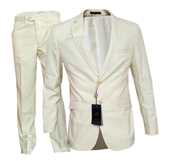 Costume Homme - 2 Pièces - 2 Boutons - Beige