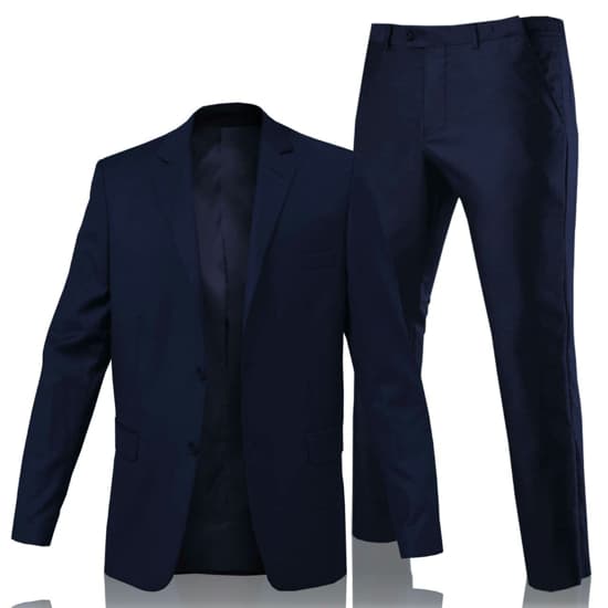 Costume Homme - 2 Pièces - 2 Boutons - Bleu Nuit