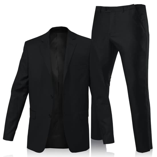 Costume Homme - 2 Pièces - 2 Boutons - Noir