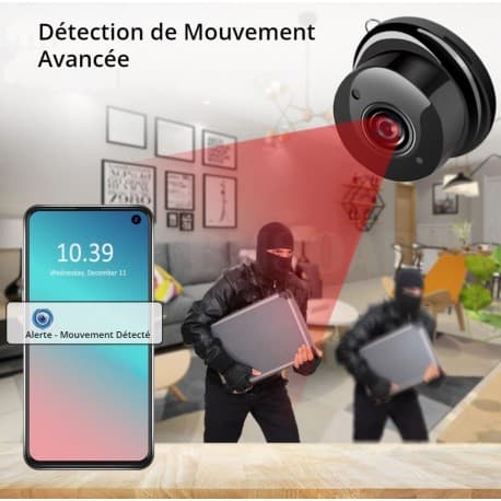 Mini caméra espion WiFi IP avec la transmission en direct - Infrarouge