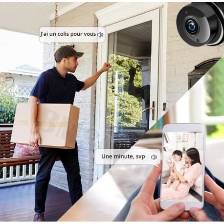 Mini caméra espion WiFi IP avec la transmission en direct - Infrarouge