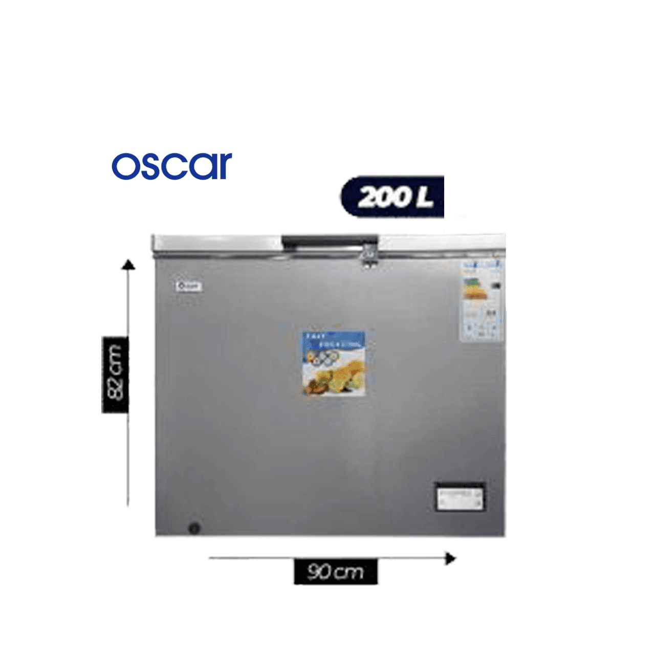 Congelateur Oscar Lux - REF -H200-S - 200 litres - Gris