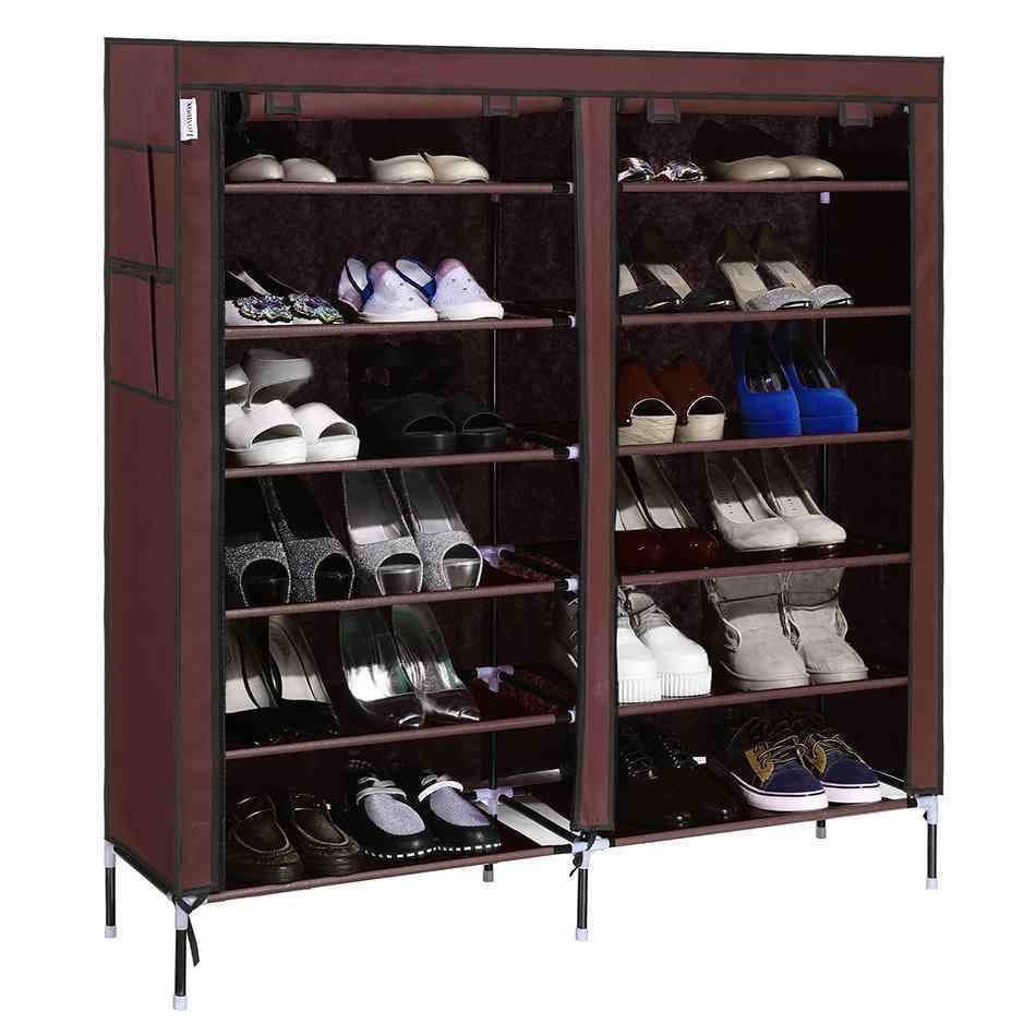 Penderie De Rangement Démontable Pour Chaussures – Pliable – Marron