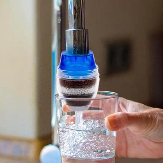 Filtre Purificateur d’Eau – 4 Niveaux – Au Charbon – Emboîtable dans un Robinet