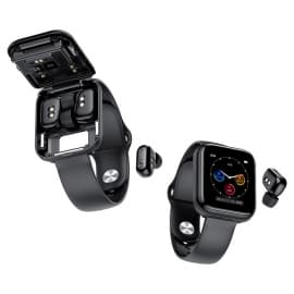 MONTRE CONNECTEE INTELLIGENTE 2 EN 1 AVEC ÉCOUTEUR BLUETOOTH - ETANCHE
