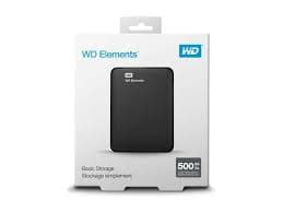 Disque dur externe 3.0 WD ELEMENTS 500GO garantie 06 mois (bb516a)