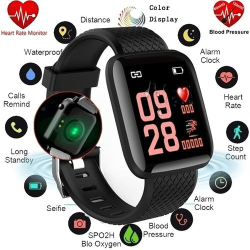 Montre connectée Bluetooth, Bracelet de sport, moniteur de fréquence cardiaque, moniteur d'activité physique