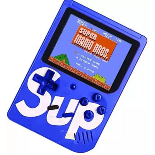 Console de jeux Numérique Portable - HD - rechargeable - 16 bits - 400 Jeux intégrés - Bleu