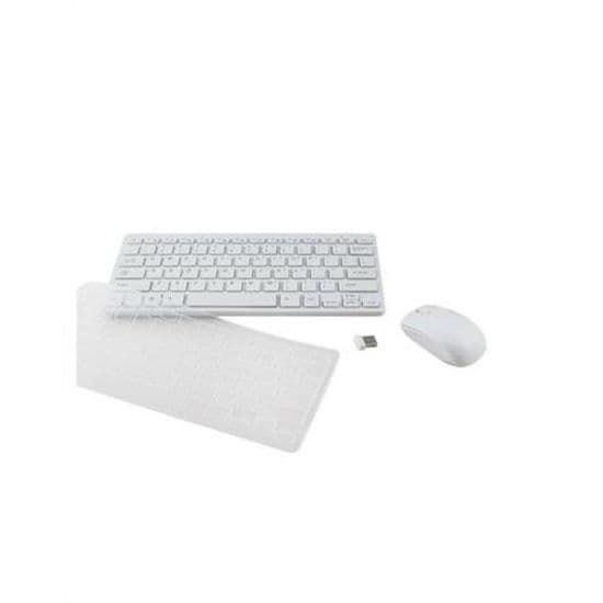 Clavier + souris pour ordinateur tablette Android/Windows - Bluetooth - Blanc