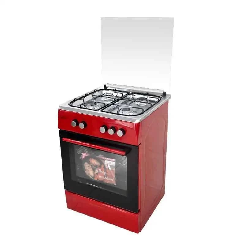 Cuisinière super flame 4 foyers 60 x 60 - Rouge - Garantie 06 mois