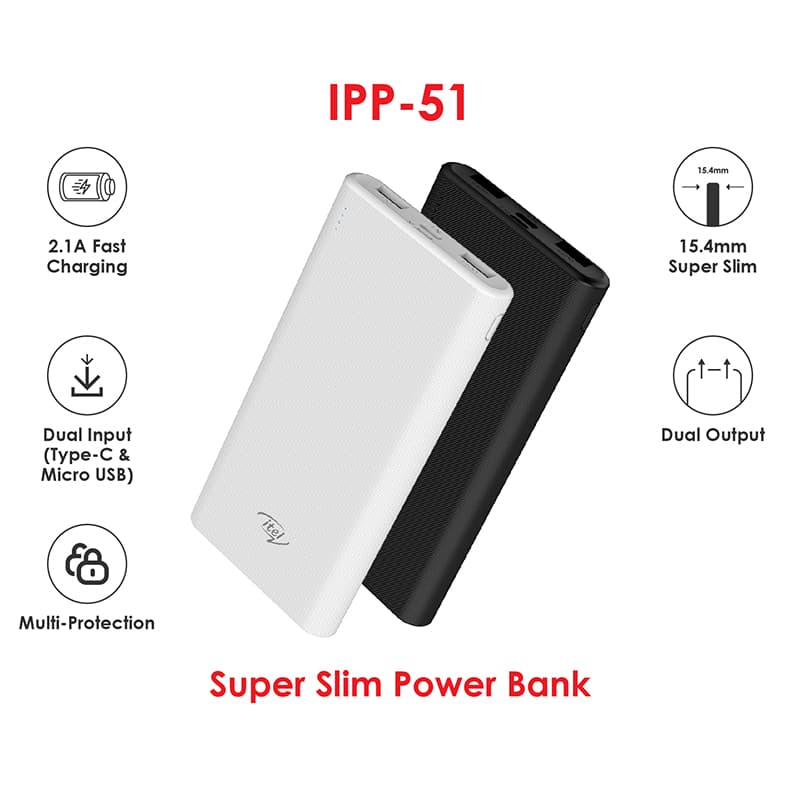 Powerbank Itel 10000 MAh ULTRA SLIM GARANTIE 6 MOIS.
