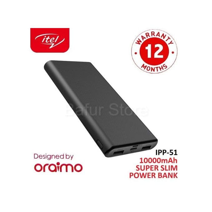 Powerbank Itel 10000 MAh ULTRA SLIM GARANTIE 6 MOIS.