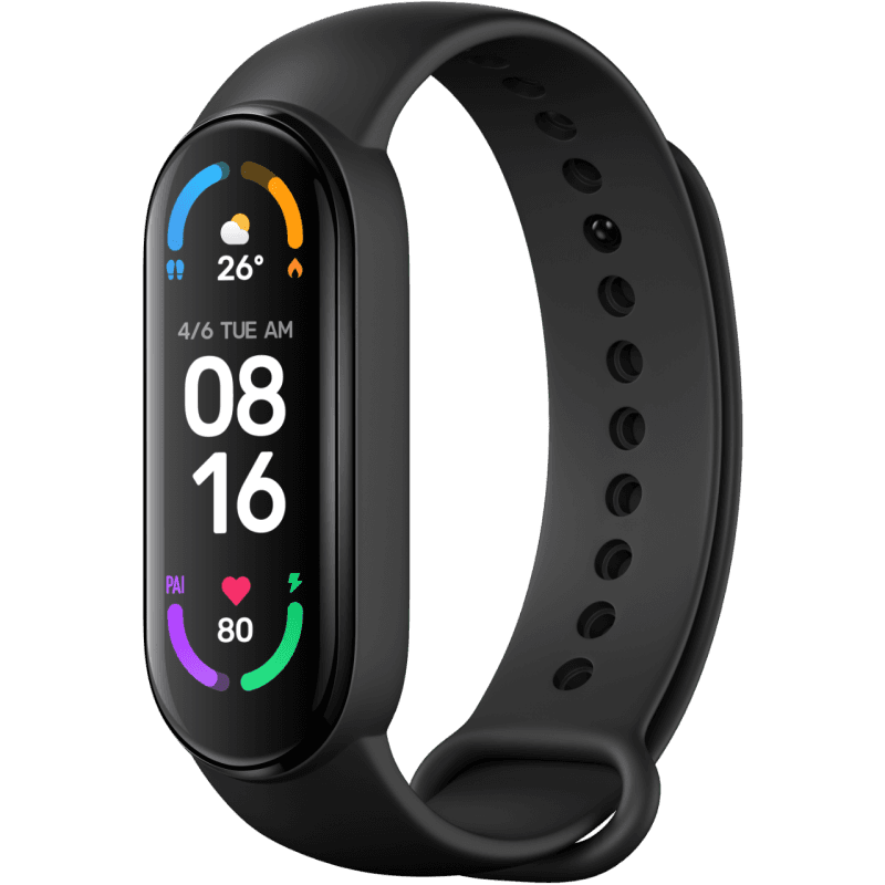 Montre connectée xiaomi mi band 6 - silicone - 1.56″ - 125mAh - 14 jours en moyenne d'autonomie - Noir
