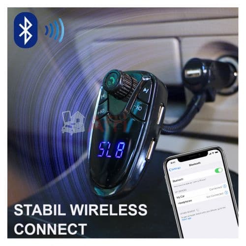 Lecteur de Voiture Mp3 Auto Bluetooth - Noir