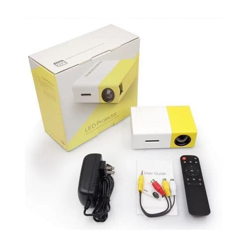 Mini Projecteur vidéo usb/hdmi - Blanc Et Jaune