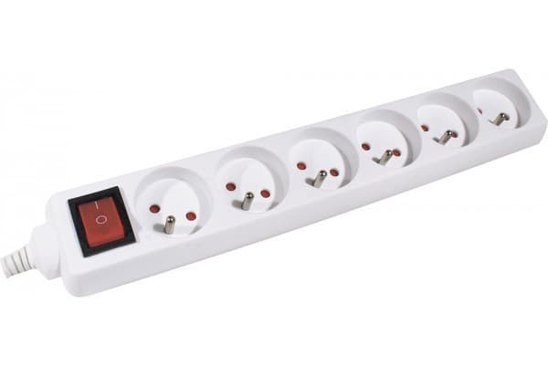 Rallonge Multiprise - 7 Ports - 3m - Blanc