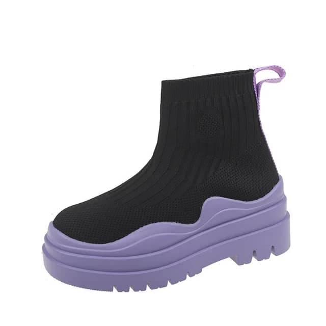 Chaussettes Chaussures Femmes 2023 Nouveau Élastique Haut Mid-tube Short Boots, CashBack, Zapatos de calcetines