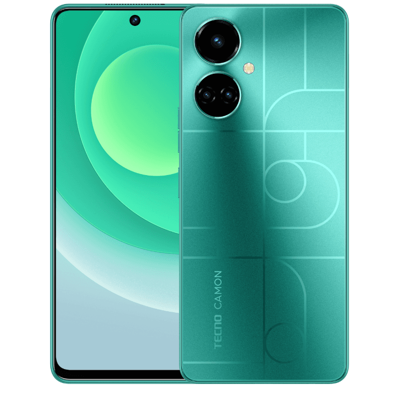 Tecno Camon 19 - 6.8" - 128Go Rom + 4Go Ram - 64Mpx / 16Mpx - 4G LTE - DUAL SIM - 5000 MAh - Vert Digital - 13 mois de garantie