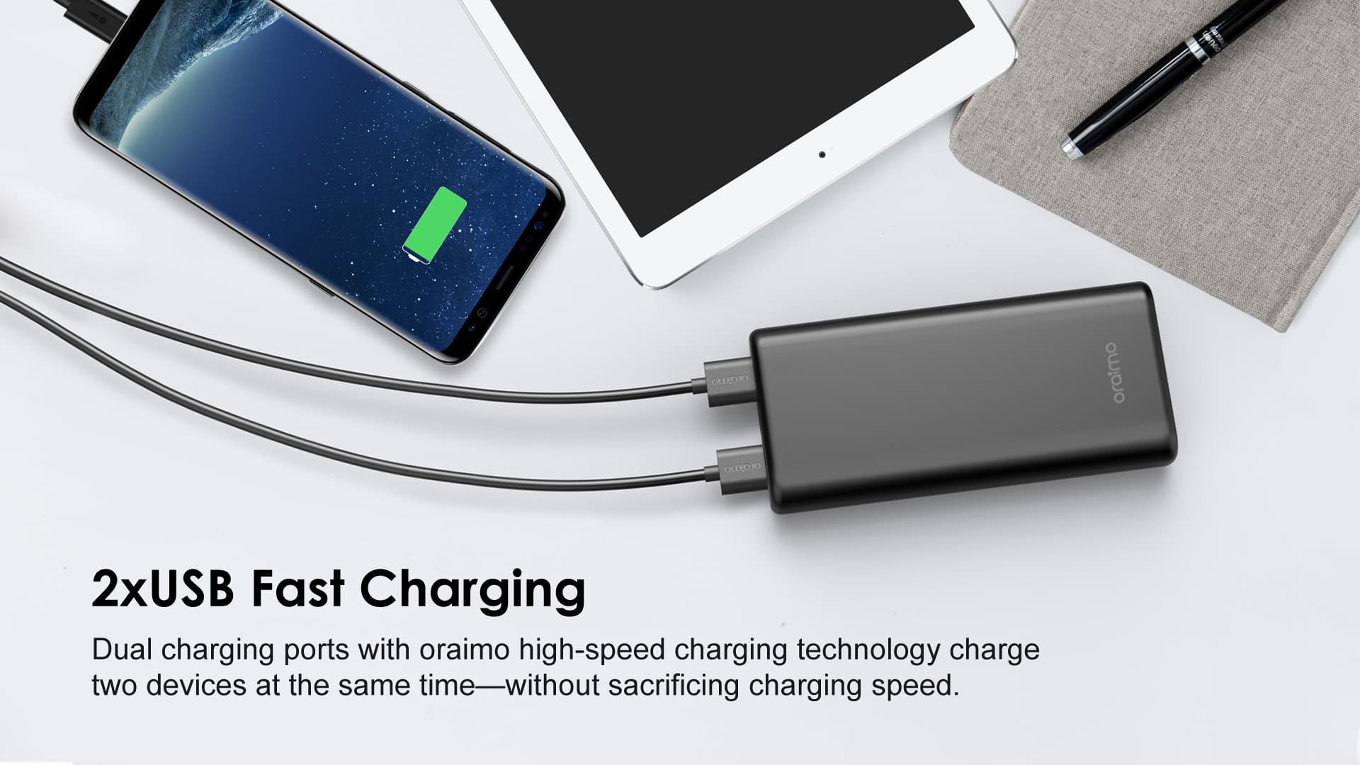 Power Bank Oraimo 20000 Mah noir 1 an garantie