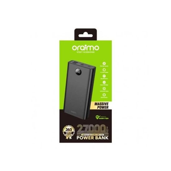 Power Bank Oraimo 27000 Mah noir 1 an garantie