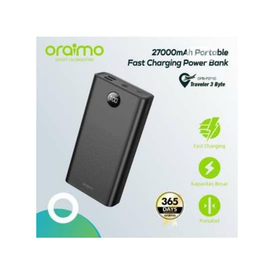Power Bank Oraimo 27000 Mah noir 1 an garantie
