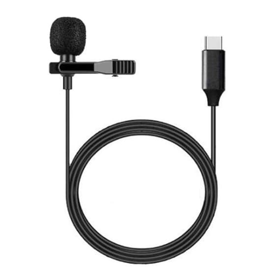 micro cravate pour téléphone portable Android iOS Microphone USB avec câble de 1,5 m de longueur type iphone