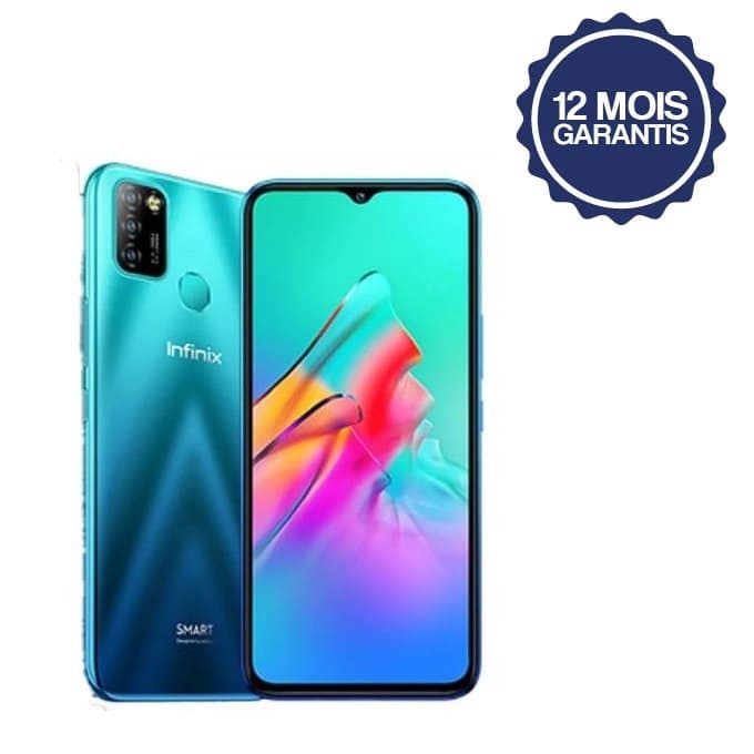 Infinix Smart 5 - 6,6''- 32GB + 2GB RAM - 8MP/8 MP Dual camera - 2G/ 3G - vert - Garantie 12 mois