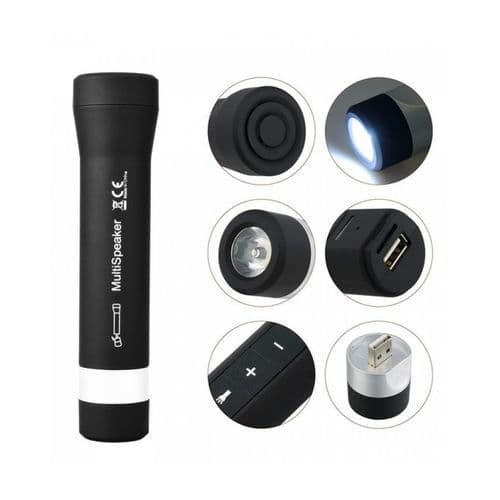 Torche Multi-fonctionnelle - 3W - 2200 mAh - noir